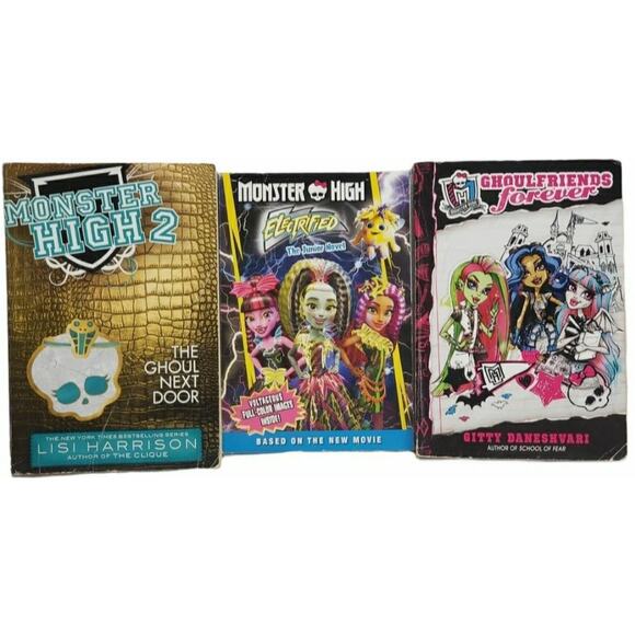 Monster High Electrified Soft Cover 3 Book Bundle - Picture 1 of 11